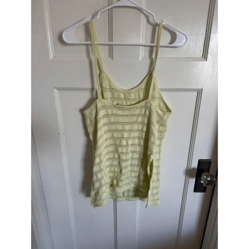 NWT Free People We the Free light green crochet knit top size xs